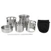 Non Slip Support Portable Camping Stove Stainless Steel Cooking Pot Set  Camping