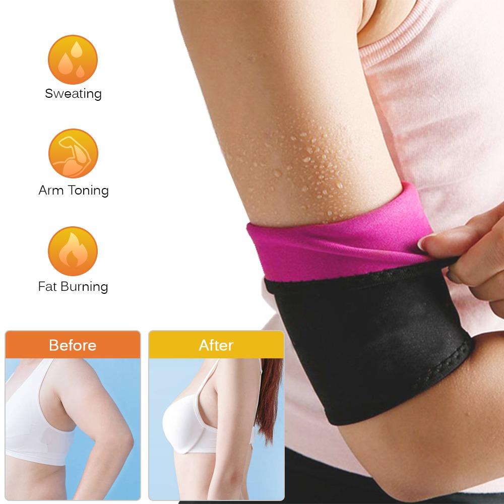 2pcs Sweat Enhancing Arm Trimmer Bands Fat Burning Compression Arm Bands  Fitness Training