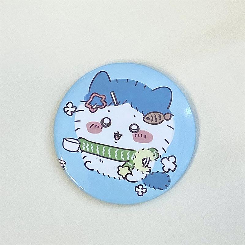 Chiikawa Cartoon Маленькое круглое карманное зеркало для путешествий Портативное зеркало для девочек Мини Милое зеркало для макияжа Красивый косметический инструмент