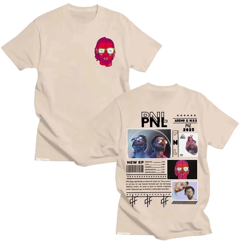 PNL French Rapper Le Monde Chico Album Graphic TShirt Unisex Cotton Short Sleeve Hip Hop Fashion Streetwear TShirt