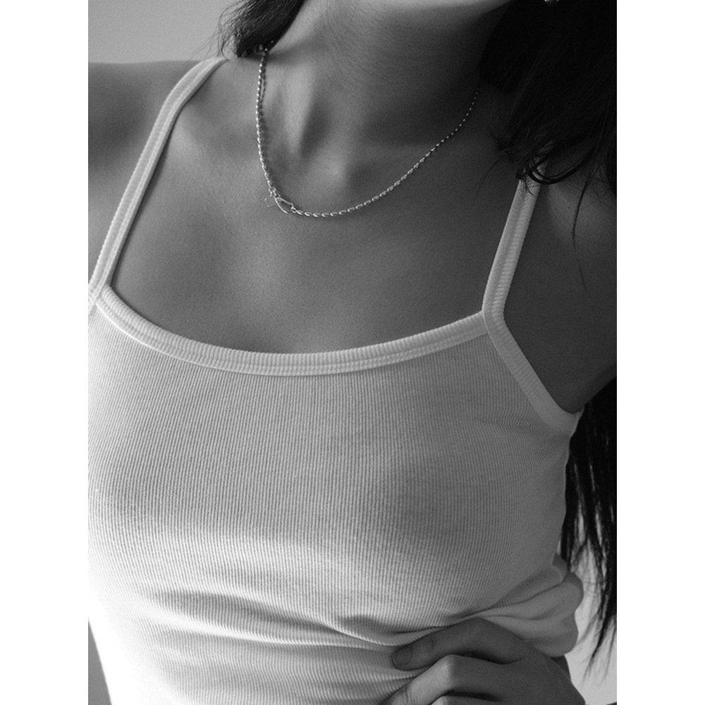 Egg Ball Chain Necklace (Silver925)(2Color)