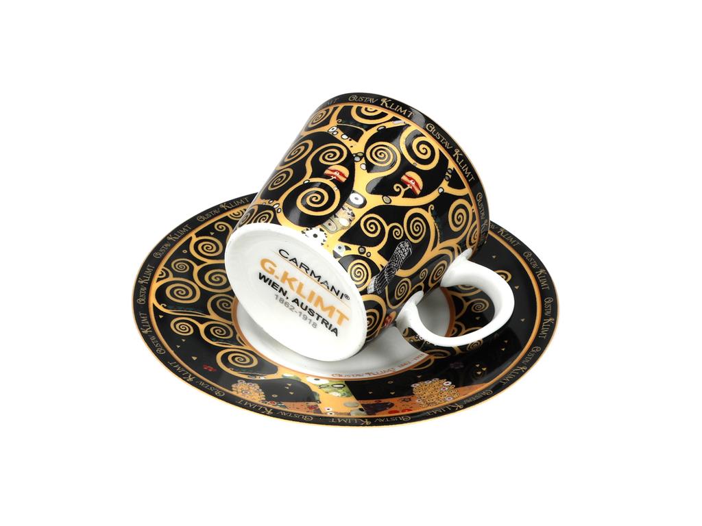 Espresso Cup and Saucer Gustav Klimt Tree of Life Art Gift
