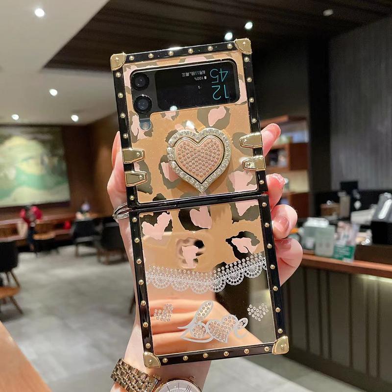 Милый чехол-кронштейн в форме сердца со стразами для Samsung Galaxy Z Flip 4 3 S22 S21 ultra A33 A53 A52 A22 A32 A23 A51/iphone 14 pro max 14 13 12/Redmi