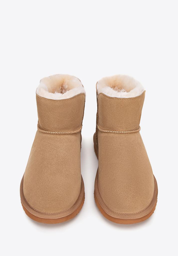 Wittchen Women's Suede Ankle Boots With Buckle Brown Suede Leather