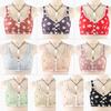 Женский бюстгальтер на пуговицах спереди без стального кольца, жилет с принтом, бюстгальтер больших размеров