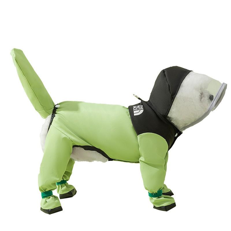 Full-Coverage Waterproof Dog Raincoat With 4 Legs Coverage Small Breeds Like Teddy Bichon Frise