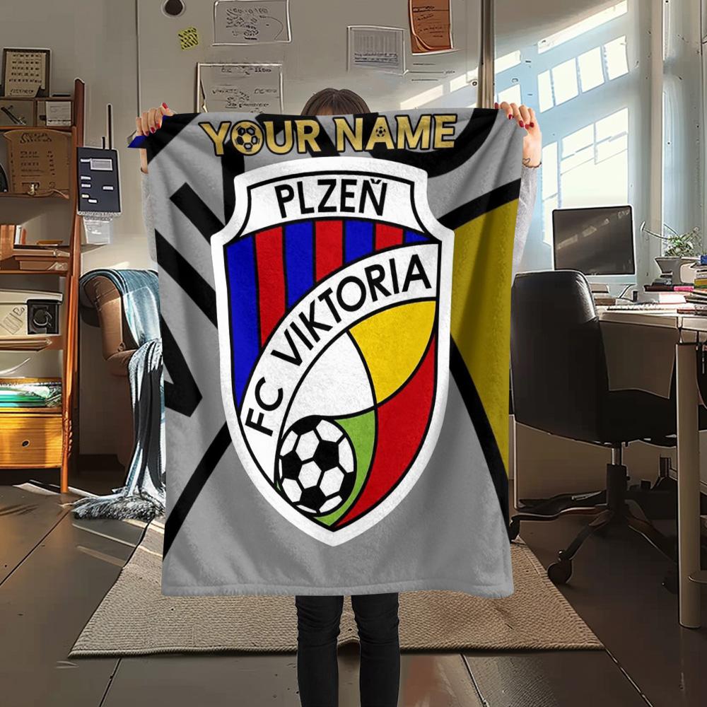 1PC Fc Viktoria Crest Custom Name Patterned Flannel Blanket Suitable For All Seasons For Home Decor Warmth And Comfort Gifts Holiday Present