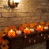 Candy Bag Fillers for Halloween 2Pcs Pumpkin Flameless Candles, Battery Operated LED Candle, Decorative Candles Decoration Lights Light, 3D