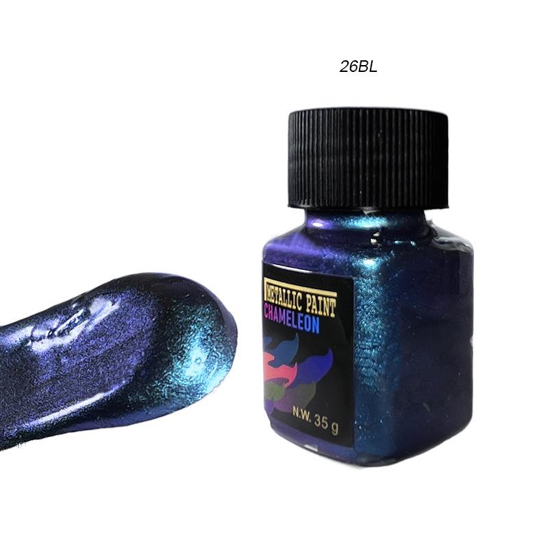 35g Chameleon Metallic Acrylic Paint Angle Shift Color Pigment for Acrylic Painting DIY Resin Art Crafts Painting Supplies