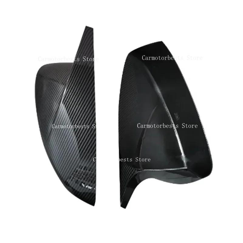 Car Rearview Side Mirror Cover For Mazda 6 Atenza 2018 2019 2020-2023 Wing Cap Exterior Door Housing Shell Trim ABS Carbon/Black