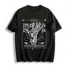 Футуристическая футболка Streetwear с принтом руки из жидкого металла, унисекс, из чистого хлопка