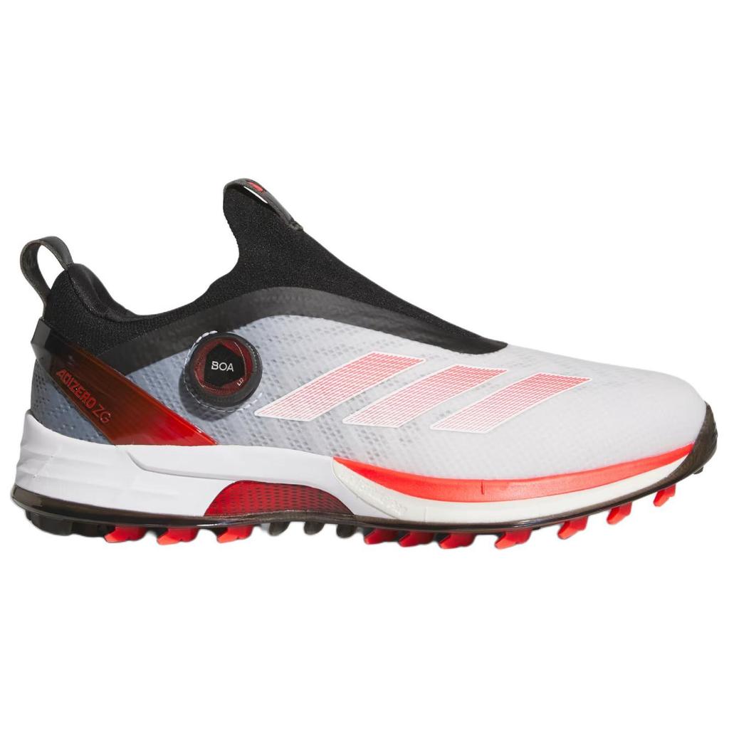 Adidas Adizero ZG BOA Spikeless Golf White Lucid Red Мужские кроссовки Cloud-White Core-Black IH9896