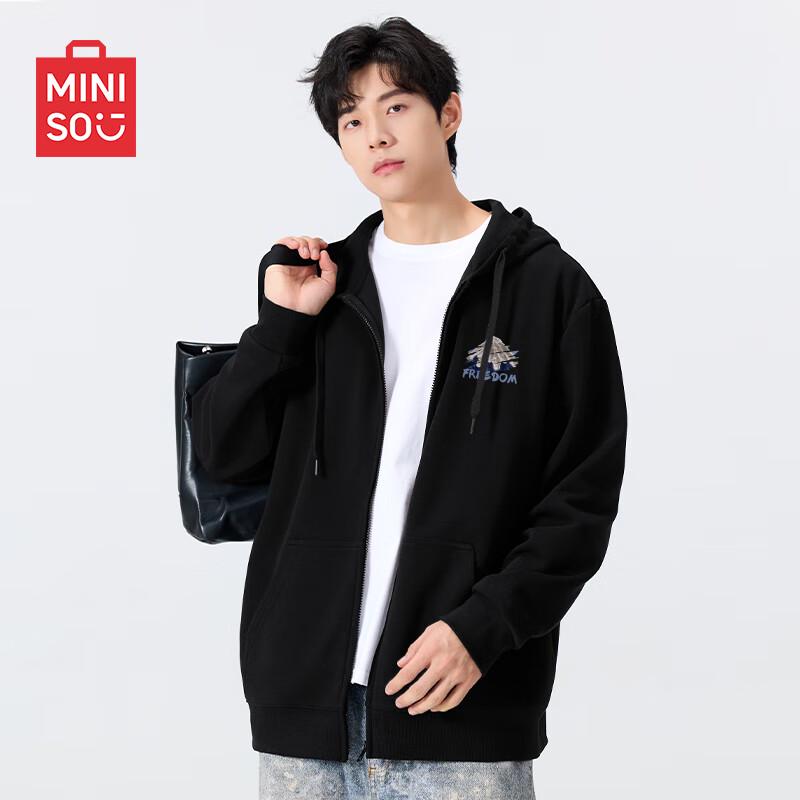 MINISO Men's American Style Zip-Up Hoodie