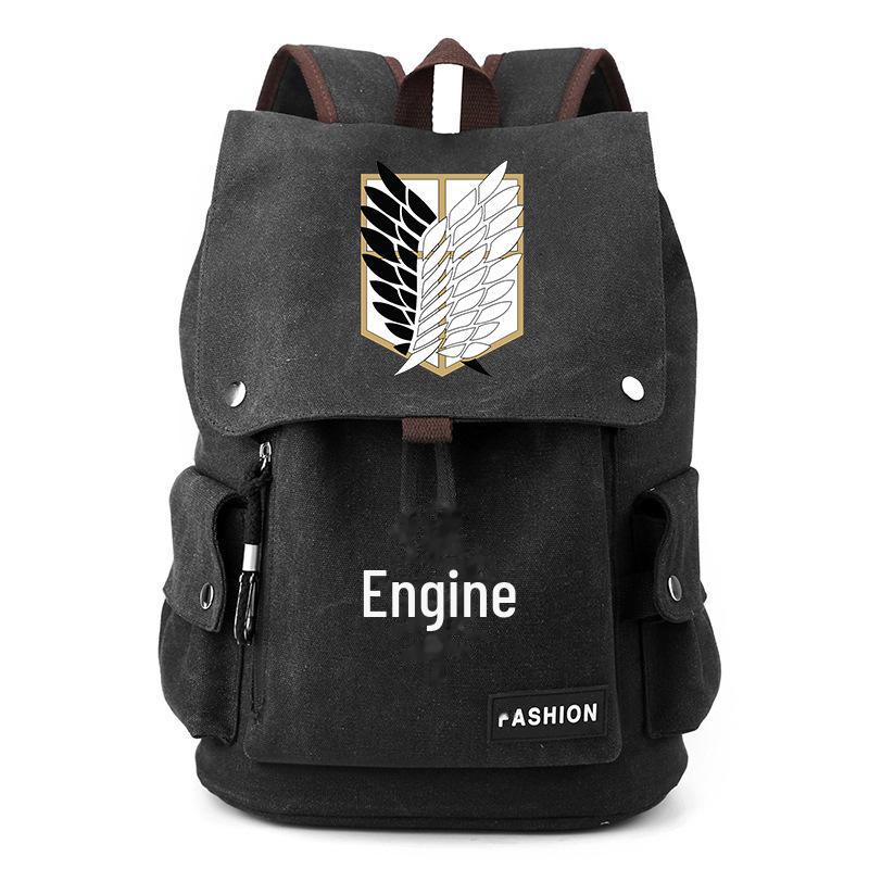 Атака титанов Крылья свободы аниме холст рюкзак для студентов