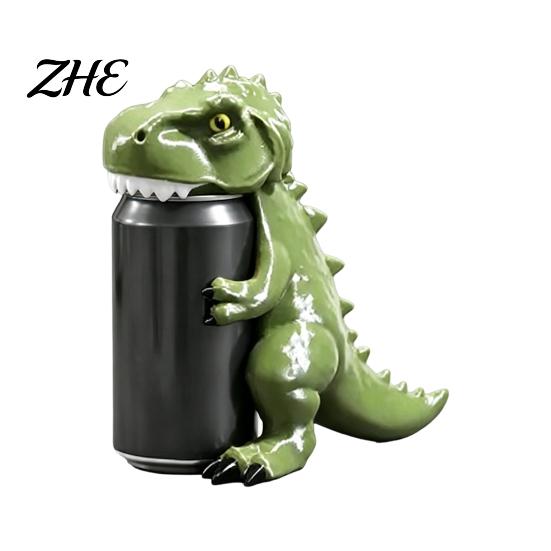 3D Printed Can Topper Reusable Animal Soda Lids for 375ml Standard Cans, Frog Dinosaur Lid Cover Shark Beverage Toppers Dust Protection And