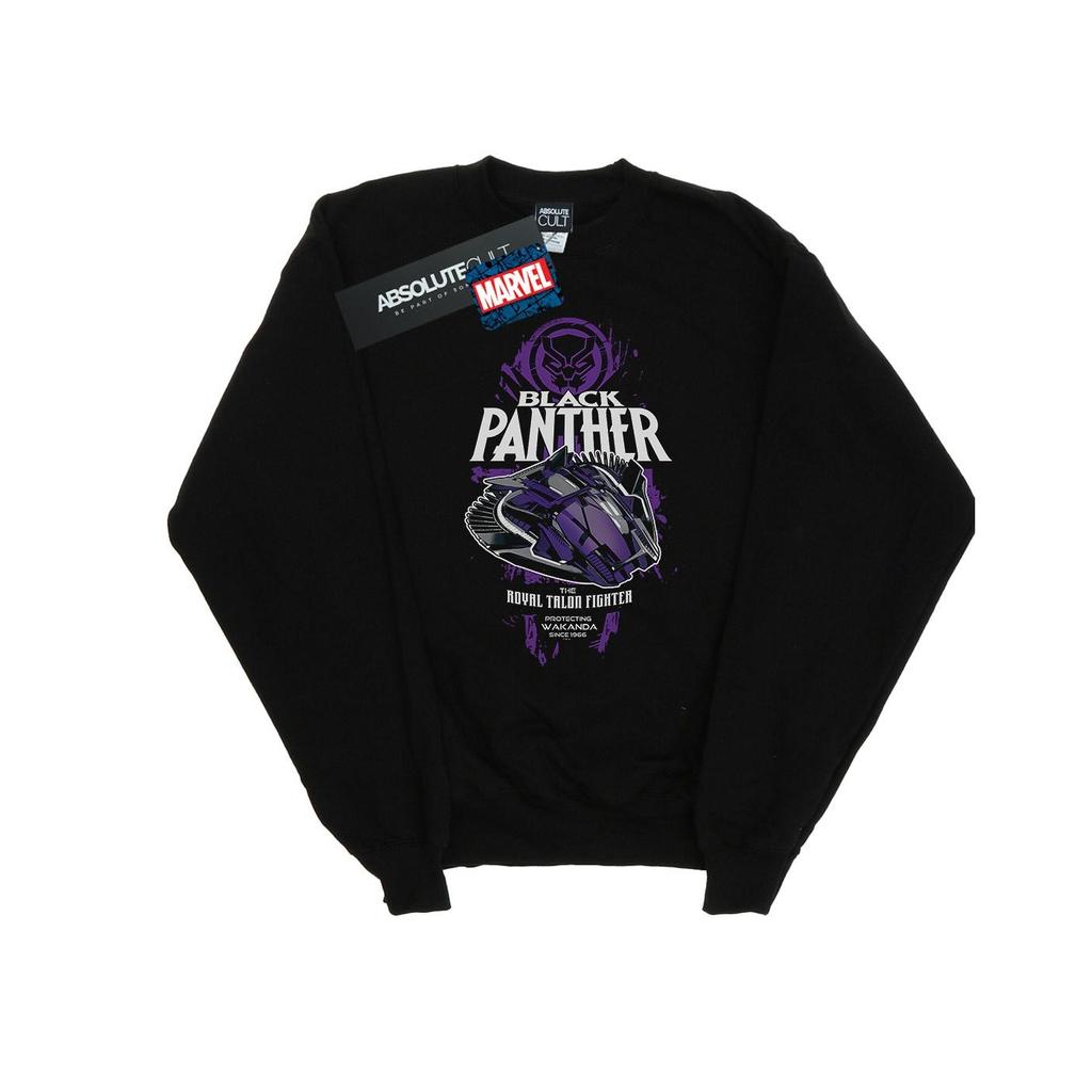 Marvel Mens Black Panther Talon Fighter Badge Sweatshirt