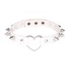 Punk Rock Heart Choker Spike Chocker Goth Steampunk Studded Collar Women Men Emo Fashion Halloween Gothic Jewelry