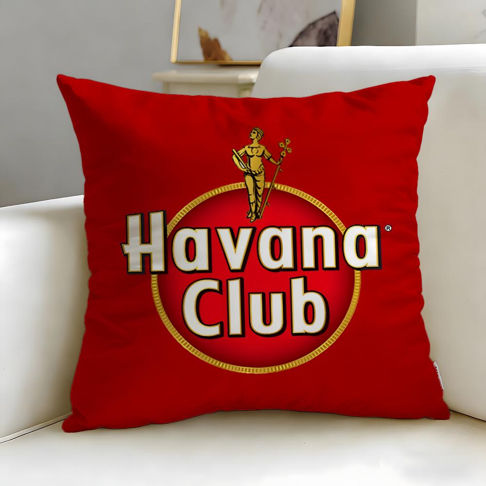 Классический бренд напитков Havana Club Наволочка Мягкая Легко стираемая Наволочка для подушки Универсальная для дивана кровати путешествий и офиса