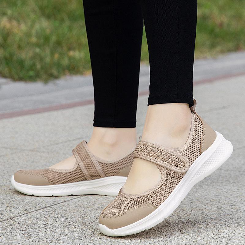Летние дышащие, нескользящие кроссовки для ходьбы, athleisure, легкие, больших размеров, средние и мамины туфли