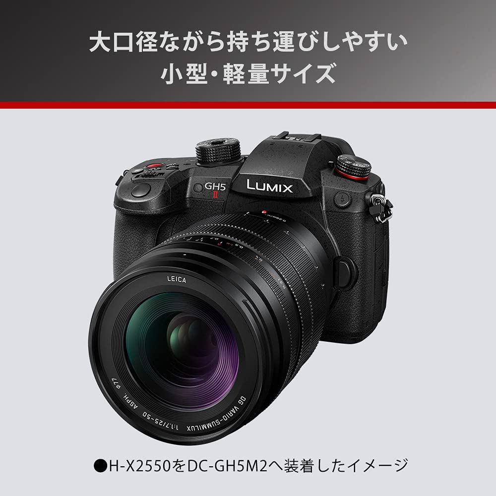 Panasonic Телеобъектив с большой апертурой и зумом для Micro Four Thirds Lumix LEICA DG VARIO-SUMMILUX 25-50 мм/F1.7 ASPH. H-X2550