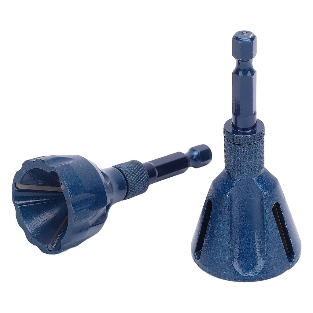 2 шт. шестигранный хвостовик фаски инструмент для удаления заусенцев резьбы покрытие синее вольфрамовое стальное сверло для снятия заусенцев