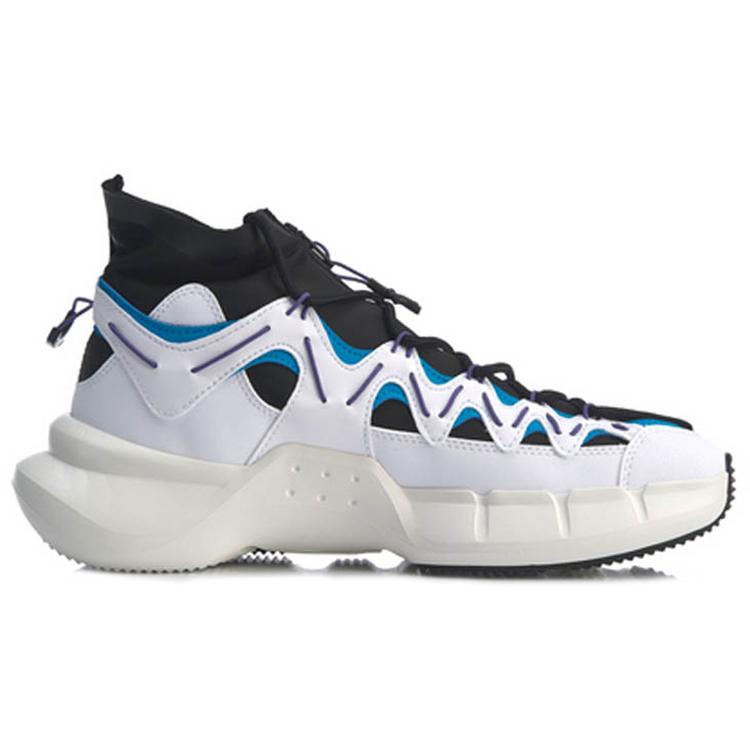 Li Ning Essence 2.3 Discovery Низкие Винтажные Баскетбольные Кроссовки Мужские Черно-Белые AGBP077-5