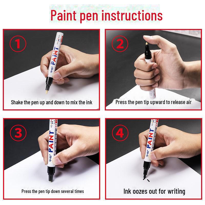 Водостойкая невыцветающая ручка для краски для шин и обуви, золотистая - подлинная 60