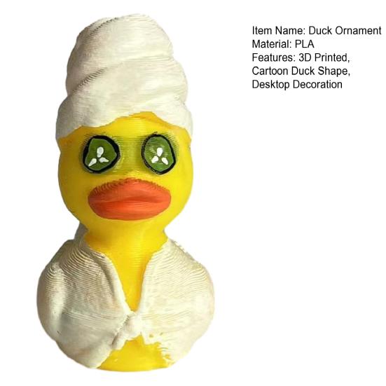 1/2 шт. Фигурка ныряющей утки, напечатанная на 3D-принтере, статуэтка утки для СПА, мультяшная скульптура животного, украшение для дома, офиса, рабочего стола