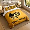 3Pcs Bedding Set Custom Name Text, 1 Sheet 2 Pillowcases Home Bed DecorBendy and the Ink Machine