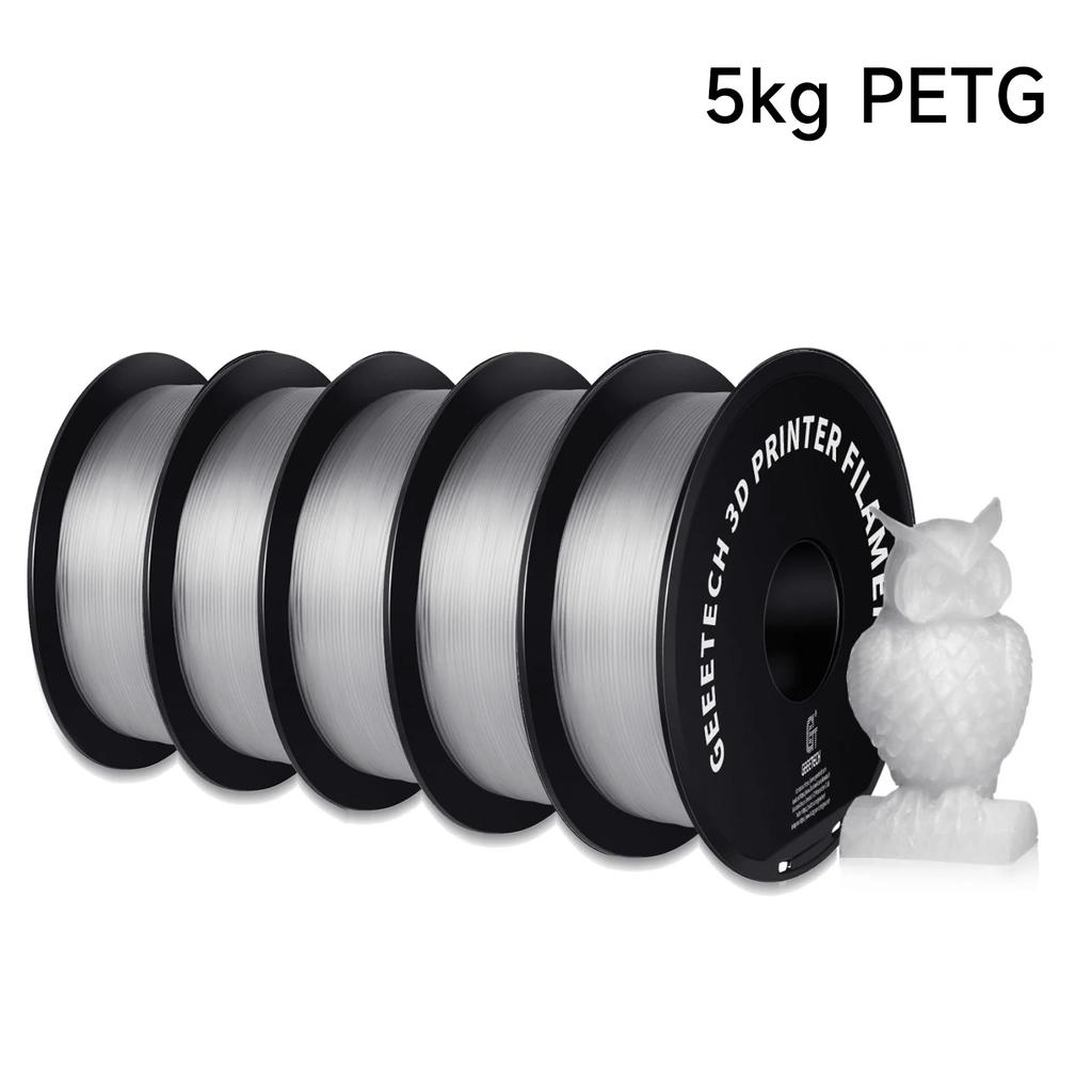 Geeetech 5kg PETG 1.75mm Filament 3D Print Wire Vacuum Packaging Local Warehouses Colorful Plastic for Most FDM 3D Printer
