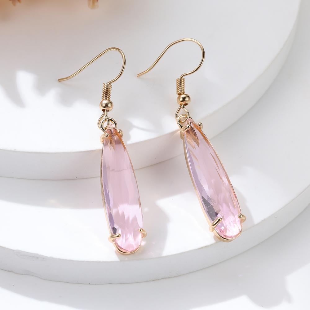 Новые морские синие овальные большие капли воды женские ушные крючки для дня рождения, свадьбы, роскошные креативные украшения