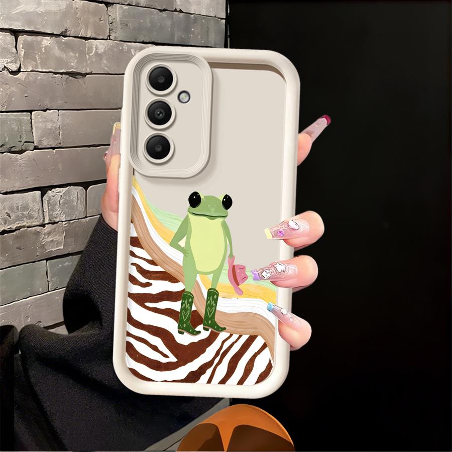Модный тренд Чехол-лягушка для Samsung Galaxy A16 A23 A12 A13 A26 A32 A53 A54 A15 A71 A72 A51 A73 A34 A35 A36 A56 Чехол для телефона