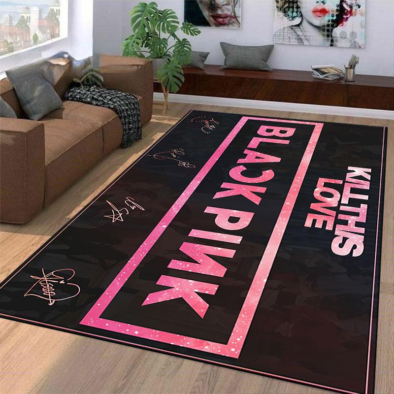 Blackpink Kill This Love Carpet suitable as a non-slip mat for the living room or bedroom sofa