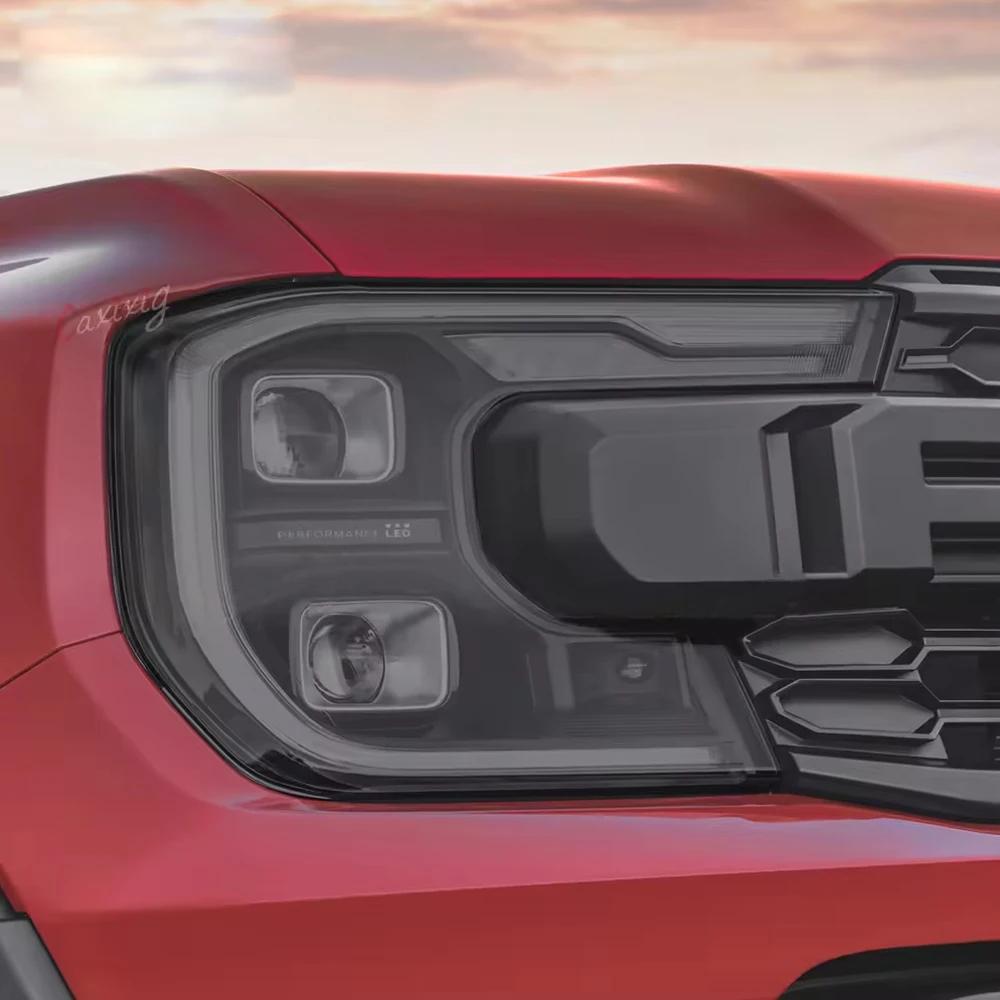 Headlight Protective Tint For Ford Ranger 2023 2024 2025 Invisible Car Wrap TPU Film 2PCS Accessories
