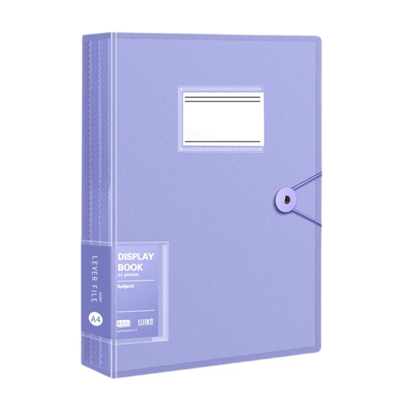 Multipurpose Document Project Folder 80 Pockets Display Folder Letter Size Display Folders Book with Protective Sleeve