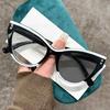 New Cat Eye Rice Nail Photochromic Myopia Glasses Retro Fashion Women's Personalized Anti UV and Anti Blue Light Glasses
