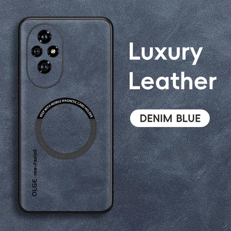 Магнитный ретро-чехол из мягкой кожи для Honor 200 Pro Honor200 Pro 5G Чехол-обложка для телефона с беспроводной зарядкой