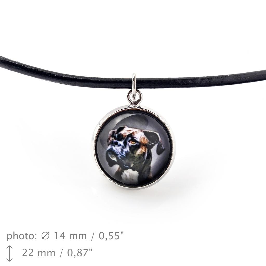 Boxer, German Boxer I - necklace pendant with your photo, handmade, handcrafted jewelry by Art-Dog brand