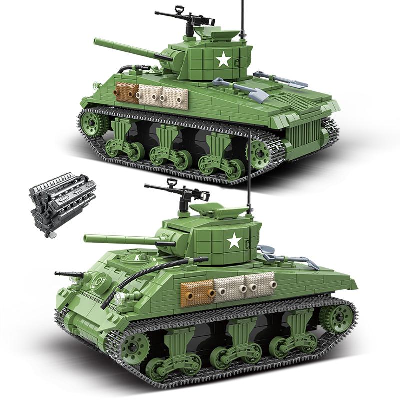 Военные танки серии, немецкий 131 LT-38 M4A1, танк «Пантера», солдат, полицейские строительные блоки, кирпичи WW2, армейские детские игрушки