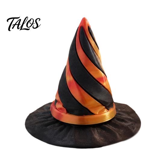 Fun Decompression Toy 3D Printed Spiral Witch Hat Passthrough Fidget Toy, Halloween Creative Gifts Sensory Stress Relief for Kids Adults, Party Favors