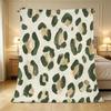 Leopard Print Flannel Blanket Soft, Breathable Lightweight, All Season Use for Home, Office, Christmas & Halloween