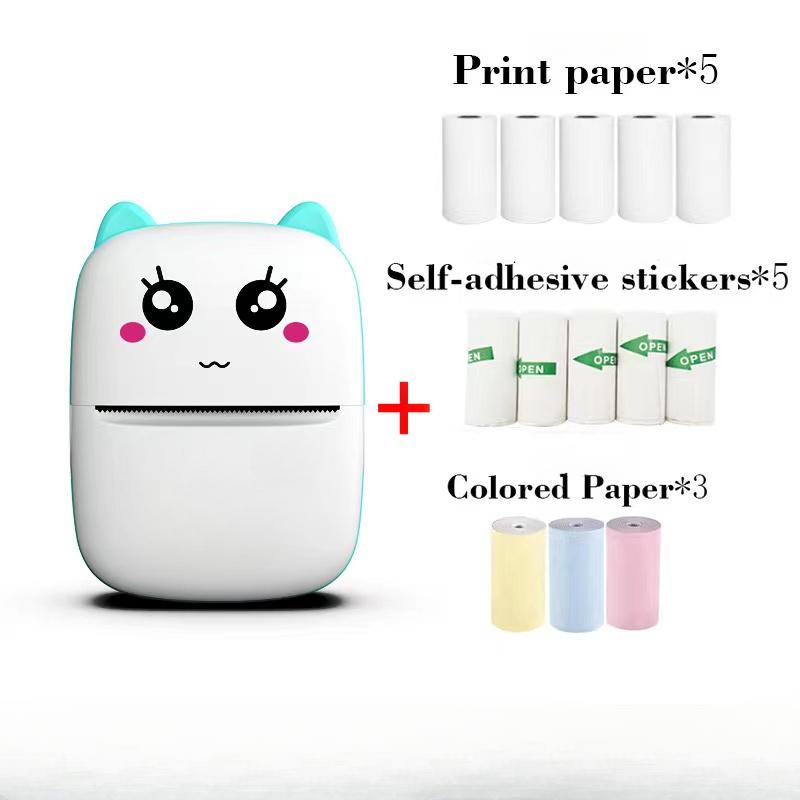 Мини-термопринтер для этикеток, мобильный телефон, портативный фотопринтер для студентов, принтер для неправильных вопросов