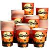 10-200Pcs Halloween Disposable Paper Cups 4 Styles Eyeball Pumpkin Grim Reaper Cat Print Paper Cup Halloween Party Drink Cups