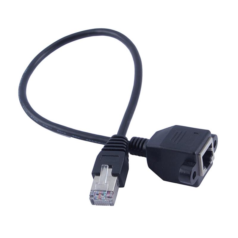 Кабель RJ45 «папа-мама» с винтом для крепления на панели Ethernet-удлинительный кабель локальной сети RJ45 «мама-папа»