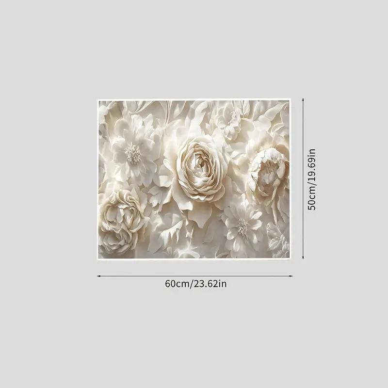 Впитывающий коврик для защиты от пыли с цветочным принтом для стиральной машины, 50,04x59,94 см, современный верхний чехол для стиральной машины и сушилки, неэлектрический, для прачечной и кухни