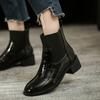 Женские ботильоны с острым носком, элегантные ботильоны на среднем каблуке, эластичная обувь, черные короткие туфли для женщин, Y2k, высокое качество
