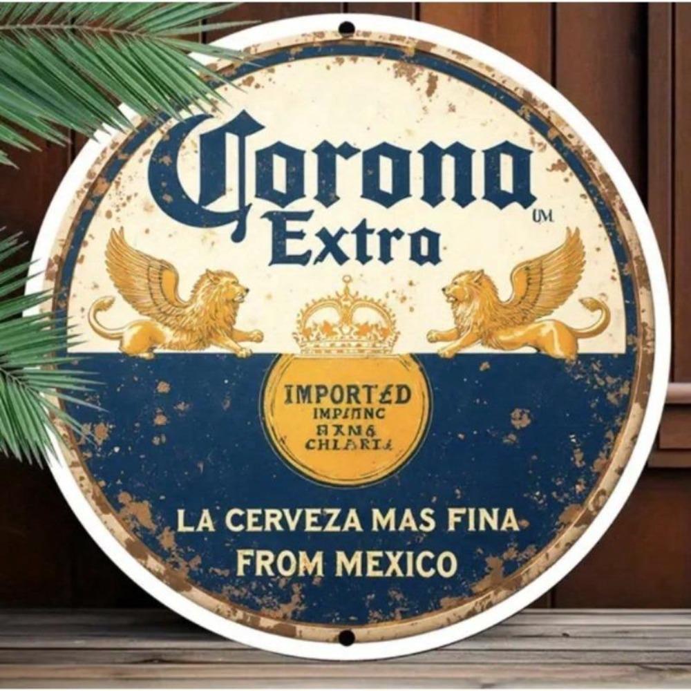 Винтажная металлическая вывеска пива Corona Extra Рустикальный декор стены гаража