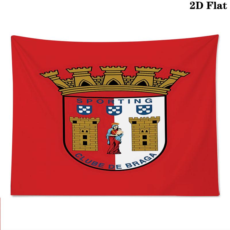 Sporting Clube de Braga Wall Tapestry Aesthetic Wall Hanging Printed Fabric Blanket Decorative Tapestries for Bedroom Living Room Home Decor