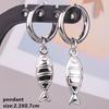 Pendientes Fashion Ear Jewelry Stainless Steel Horse Dog Bone Marine Animals Dangle Hoops Earrings For Women Men Round Piercing