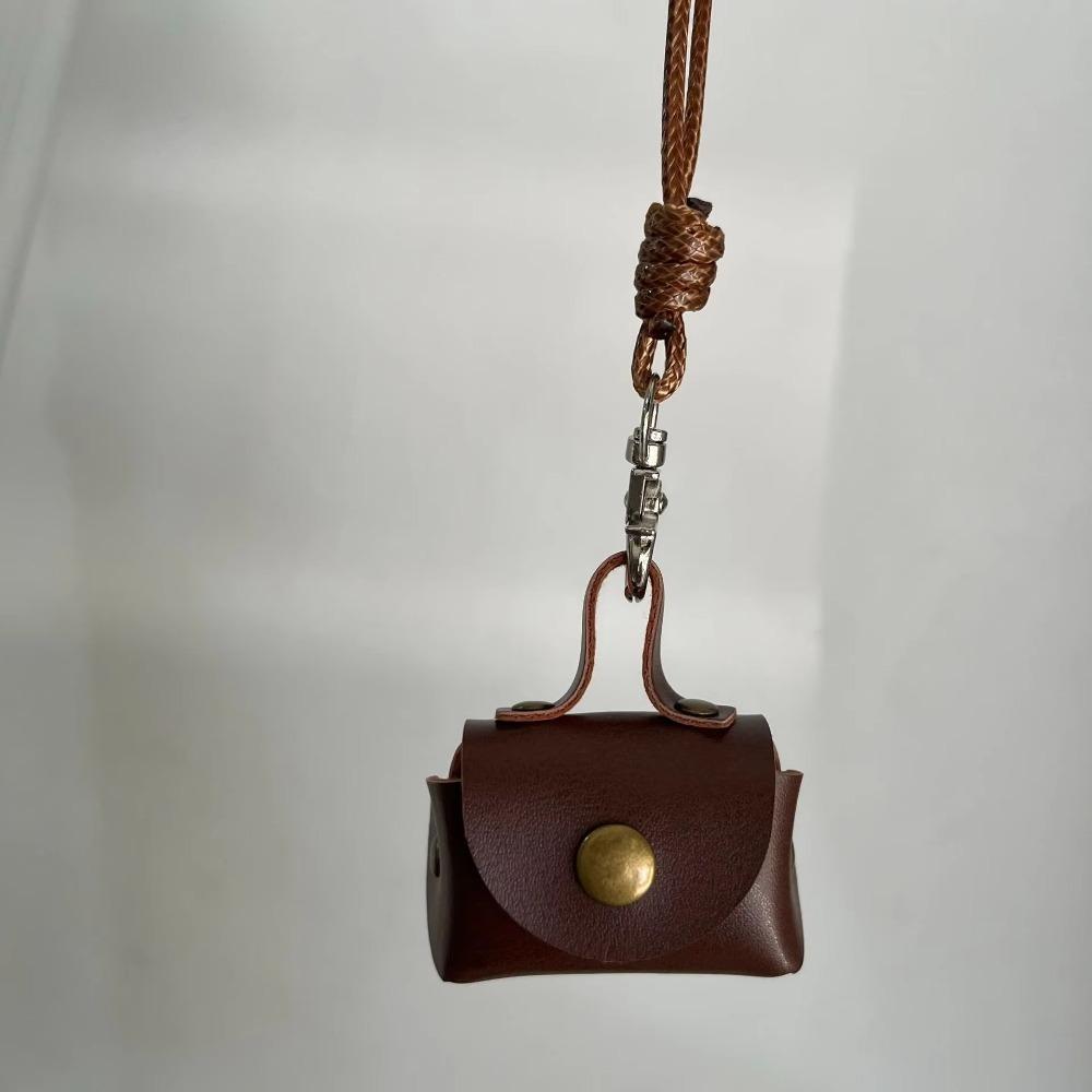 Pendant Hanging Neck Coin Purse Necklace Leather Women Necklace New Headphone Bag Women